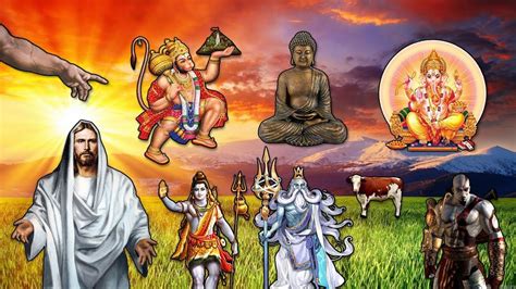 different religions and their gods.